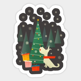 Festive cute dog Sticker